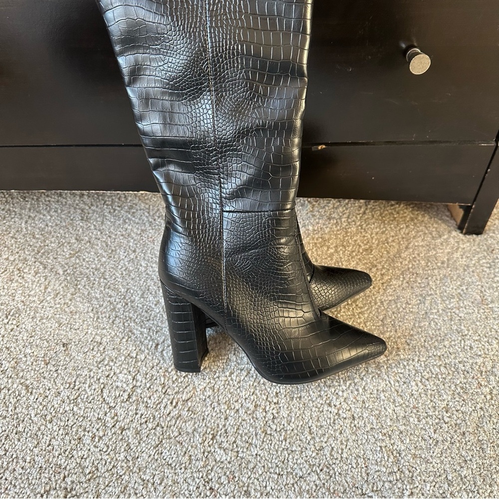 BELLINI MILLA BLACK CROC BOOT - Picture 6 of 15